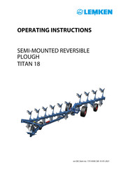 LEMKEN TITAN 18 Operating Instructions Manual