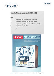 Akai GX-270D Quick Reference Manual