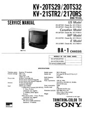 Sony Trinitron KV-21STR2 Service Manual