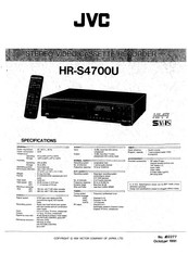 JVC HR-S4700U Manual