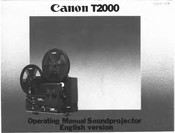 Canon T2000 Operating Manual