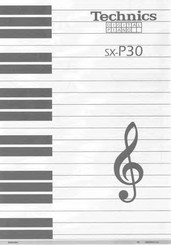 Technics SXP30 - ELECTRONIC PIANO Manual