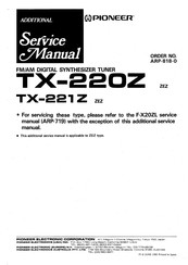 Pioneer F-X20ZEB Service Manual