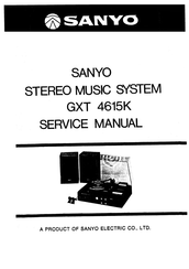 Sanyo GXT 4615K Service Manual