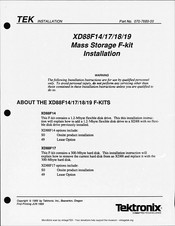 Tektronix XD88F19 Installation Manual
