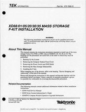 Tektronix XD88F14 Installation Manual