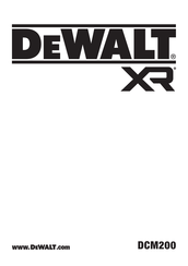 DeWalt XR DCM200N Original Instructions Manual