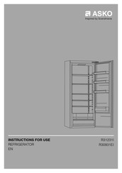 Asko R31231I Instructions For Use Manual