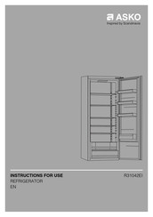Asko R31042EI Instructions For Use Manual
