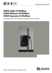 Bender iONiX Light 25 Wallbox Installation & Quick Start Manual