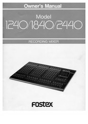 Fostex 1840 Owner's Manual