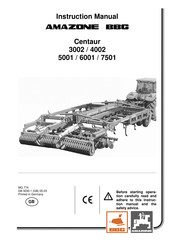 Amazone Centaur 4002 Instruction Manual