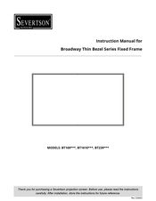 Severtson Broadway BT1610 Series Instruction Manual
