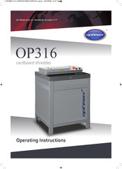 optimax OP316 Operating Instructions Manual