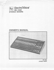 Electro-Voice BK-1632 Owner's Manual