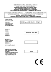 macc SPECIAL 320 MS Instruction Manual
