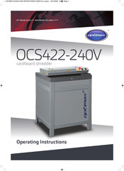 optimax OCS422-240V Operating Instructions Manual