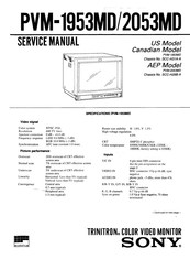 Sony Trinitron PVM-1953MD Service Manual