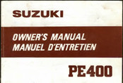 Suzuki PE400 Owner's Manual