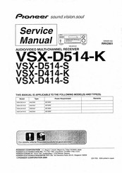 Pioneer VSX-D514-S Manual