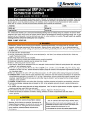 RenewAire HE07 Manual