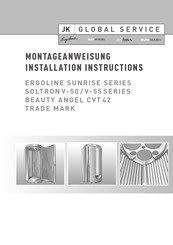 JK Ergoline SUNRISE 480 LED ADVANCED PERFORMANCE Installation Instructions Manual