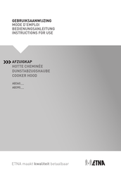 ETNA AB360 Series Instructions For Use Manual