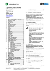 ebm-papst W3G500GN3307-LA1 Operating Instructions Manual