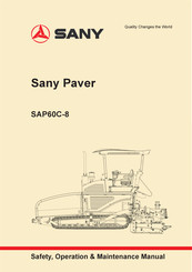 SANY SAP60C-8 Safety, Operation & Maintenance Manual/Parts List