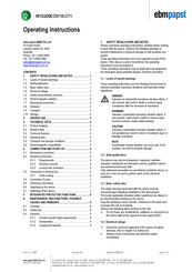 ebm-papst W1G200EC9110-CT1 Operating Instructions Manual