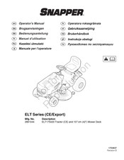 Snapper ELT Series Operator's Manual