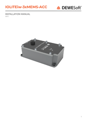 DEWESOFT IOLITEiw-3xMEMS-ACC-8g-T Installation Manual