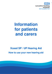 NHS Xceed UP Instruction Manual For Patients