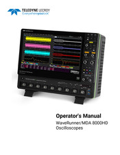 Teledyne Lecroy WaveRunner/MDA 8000HD Series Operator's Manual
