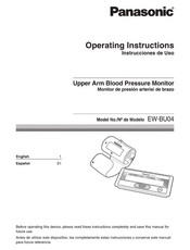 Panasonic EWBU04 Operating Instructions Manual