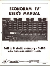 Godbout CompuKit ECONORAM IV User Manual