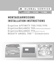JK Ergoline AFFINITY 700 AC Plus Installation Instructions Manual