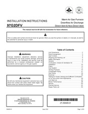 Allied Air 97G2DFV Installation Instructions Manual