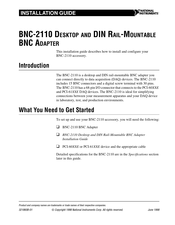National Instruments BNC-2110 Installation Manual