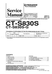 Pioneer CT-S830S-G Service Manual