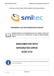 Smitec ICOS 3110 Installation, Use And Maintenance Manual
