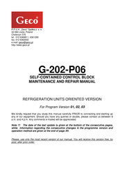 Geco G-202-P06 Maintenance And Repair Manual