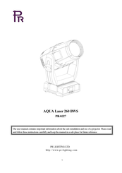 PR AQUA Laser 260 BWS Manual