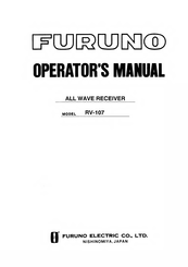 Furuno RV-107 Operator's Manual