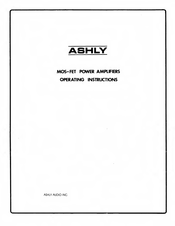 Ashly Power Amplifiers FET-200 Operating Instructions Manual
