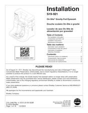 Watts Bradley S19-921 Installation Manual