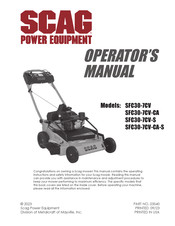 Scag Power Equipment SFC30-7CV-CA Operator's Manual