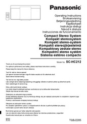 Panasonic SC-HC212 Operating Instructions Manual