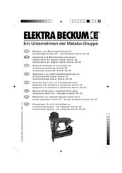 Elektra Beckum Kombi 50 Operating And Maintenance Instructions Manual