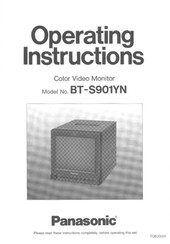 Panasonic BTS901YN - COLOR MONITOR Operating Instructions Manual